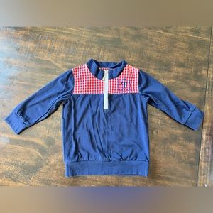 Toddler boy lightweight knit quarter zip pullover